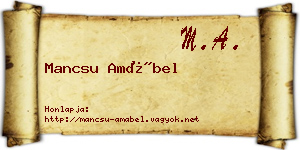 Mancsu Amábel névjegykártya